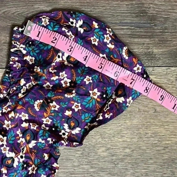 Band of the Free Coraline Purple Floral Crossover Mini Dress. Size Medium. NWT! - Picture 9 of 13